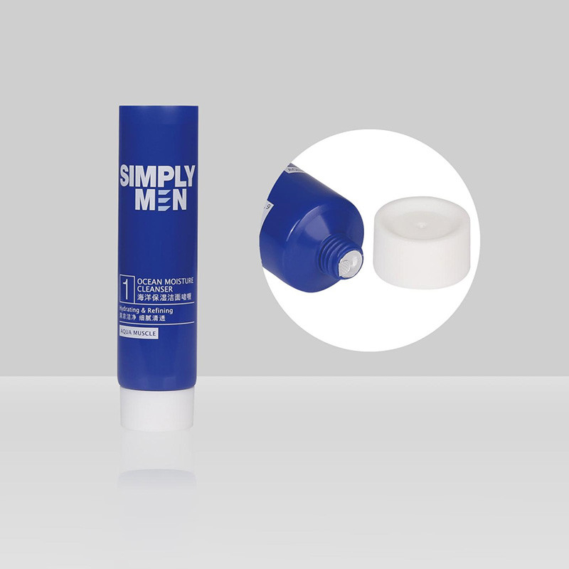 Plastic Empty Custom Cosmetic Tubes Squeeze D25mm 20-60ml With Frosted Bright Screw Cap